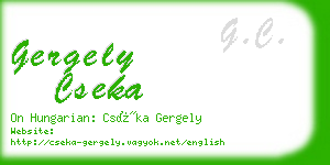 gergely cseka business card